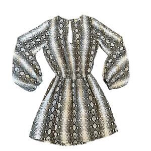 Show me your Mumu dress gray black snakeskin cutout Size small